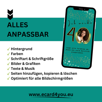 eCARD - Animierte Einladungskarte Geburtstag