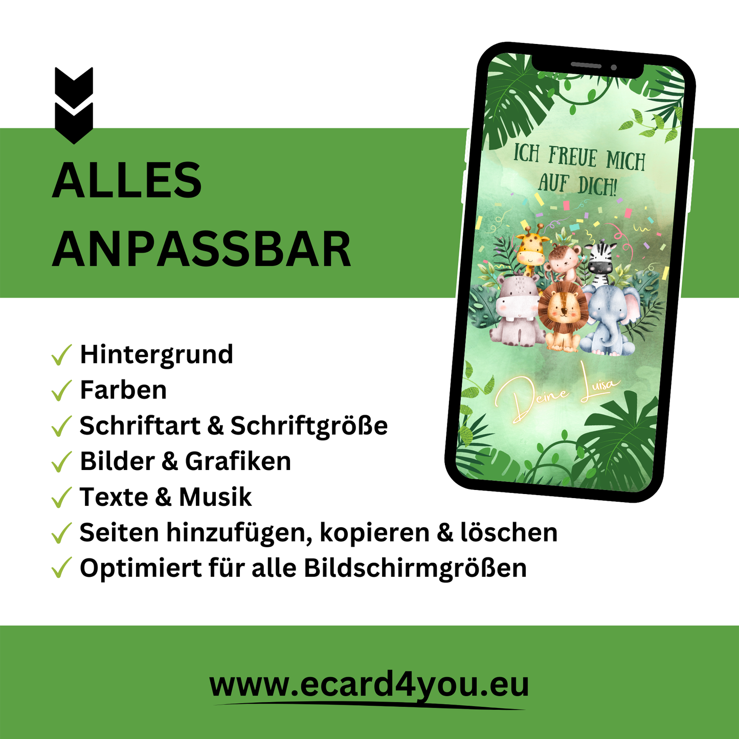 eCARD - Animierte Kindergeburtstags Party Einladungskarte