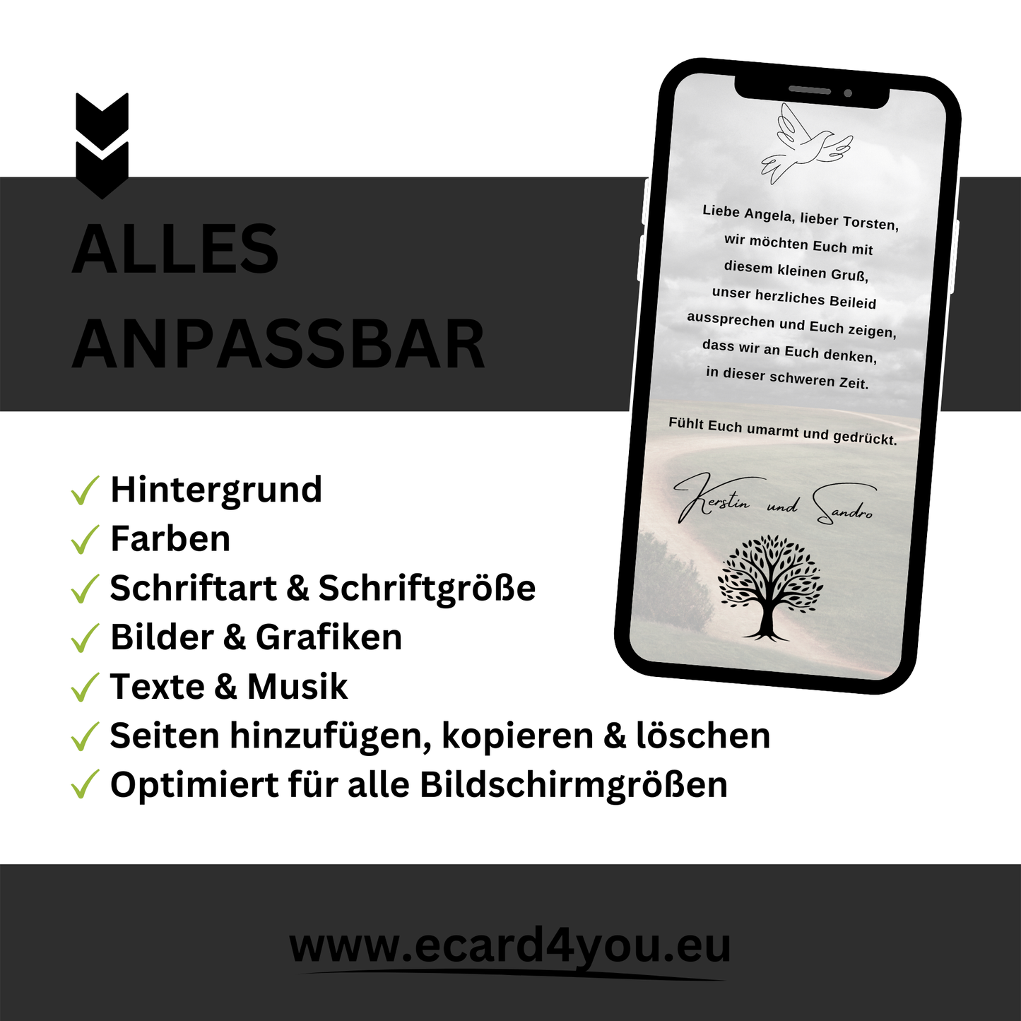 eCARD - Beileidsbekundung und Trauerkarte