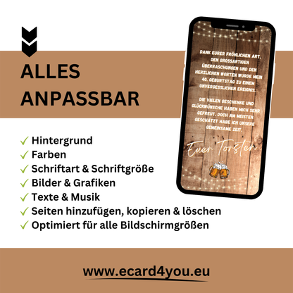eCARD - Danksagung Geburtstag Jugendweihe
