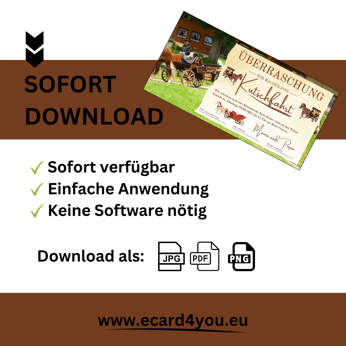 Gutschein - Kutschfahrt Rundfahrt Pferdekutsche