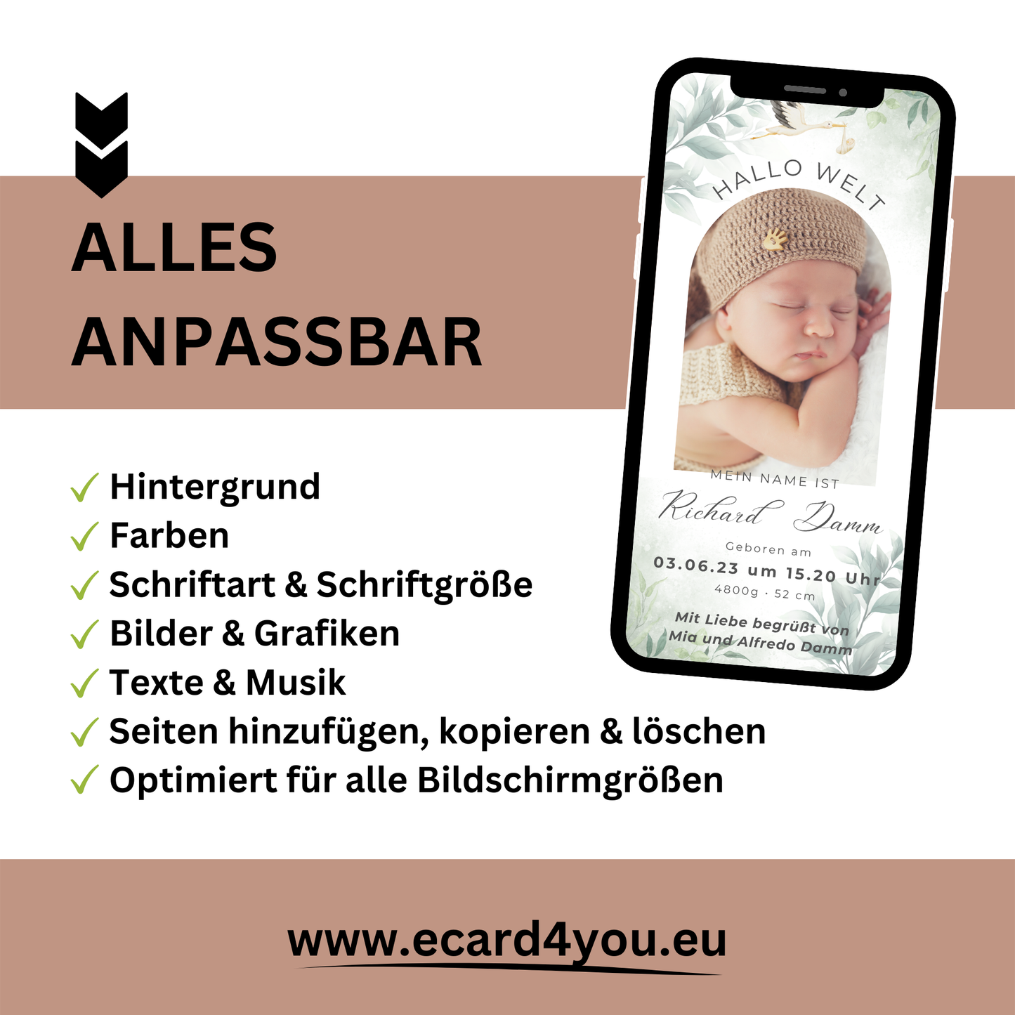 eCARD - Animierte Verkündung Geburt