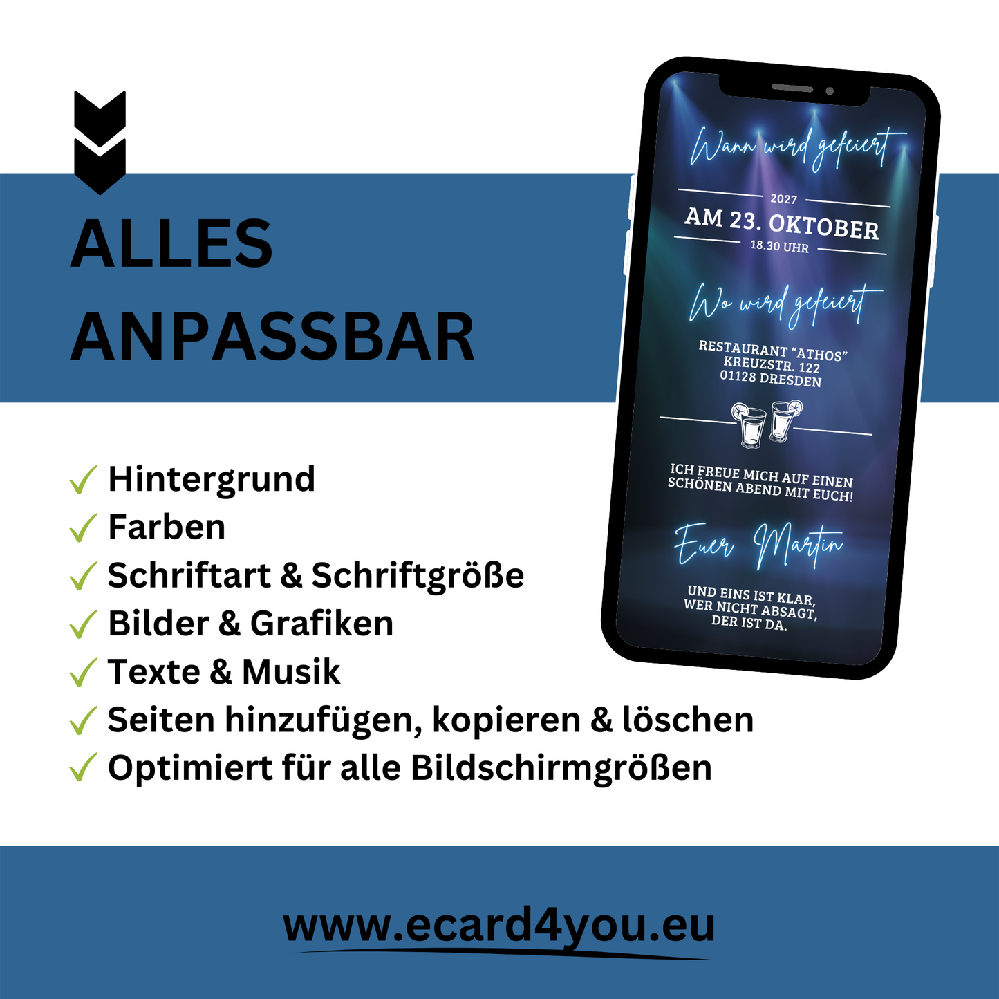 eCARD - Animierte Einladungskarte Geburtstag