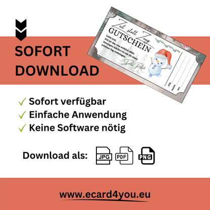 Gutschein - Gemeinsame Zeit statt Zeug als Geschenkidee