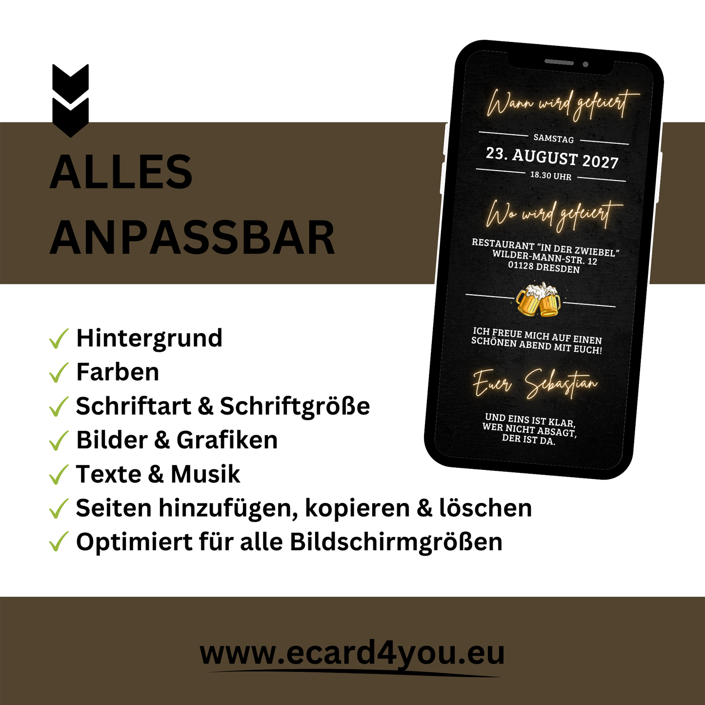 eCARD - Animierte Einladungskarte Geburtstag