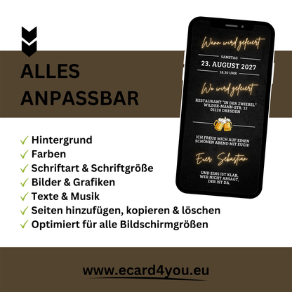 eCARD - Animierte Einladungskarte Geburtstag