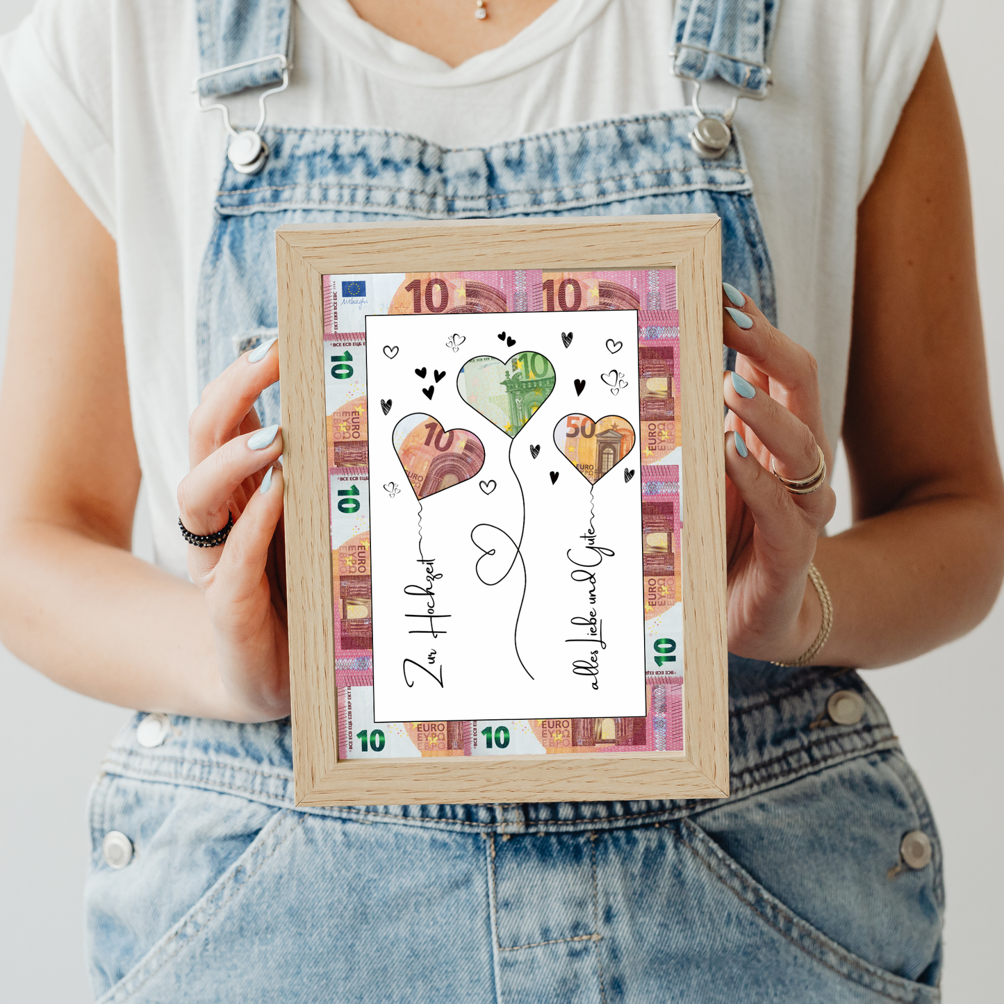 Geldgeschenk - Geschenkidee für die Hochzeit mit Herzen