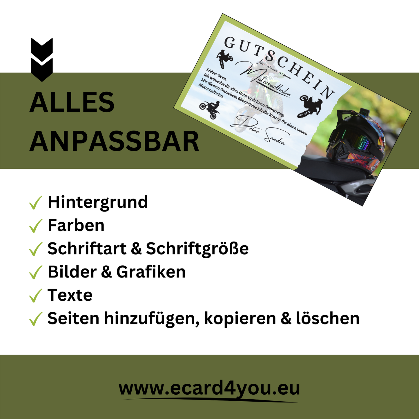 Gutschein - Motorradhelm Geschenkgutschein