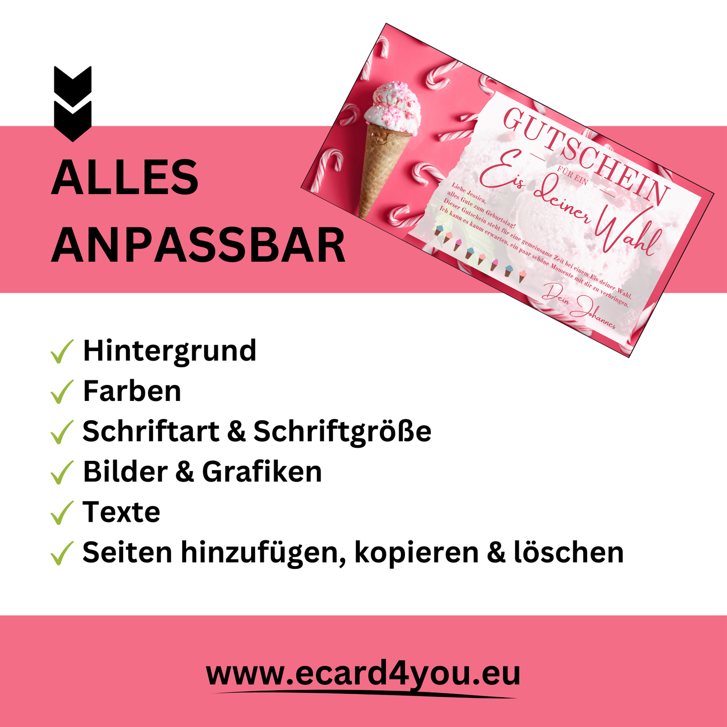 Gutschein - Eis Essen Geschenkgutschein