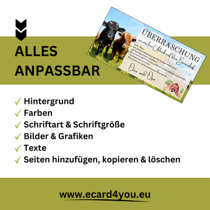 Gutschein - Urlaub Bauernhof