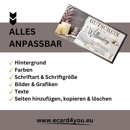 Gutschein - Wellness Spa Wochenende Geschenkgutschein