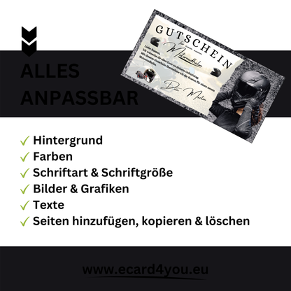 Gutschein - Motorradhelm Geschenkgutschein