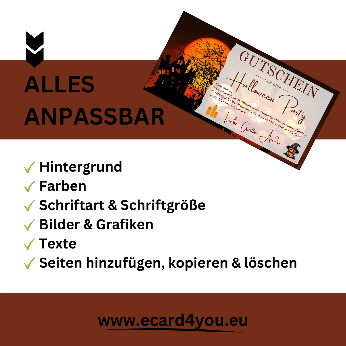 Gutschein - Halloween Party Geschenkgutschein