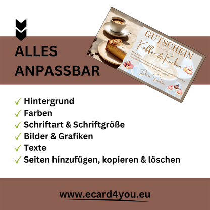 Gutschein - Kaffee und Kuchen Geschenkgutschein