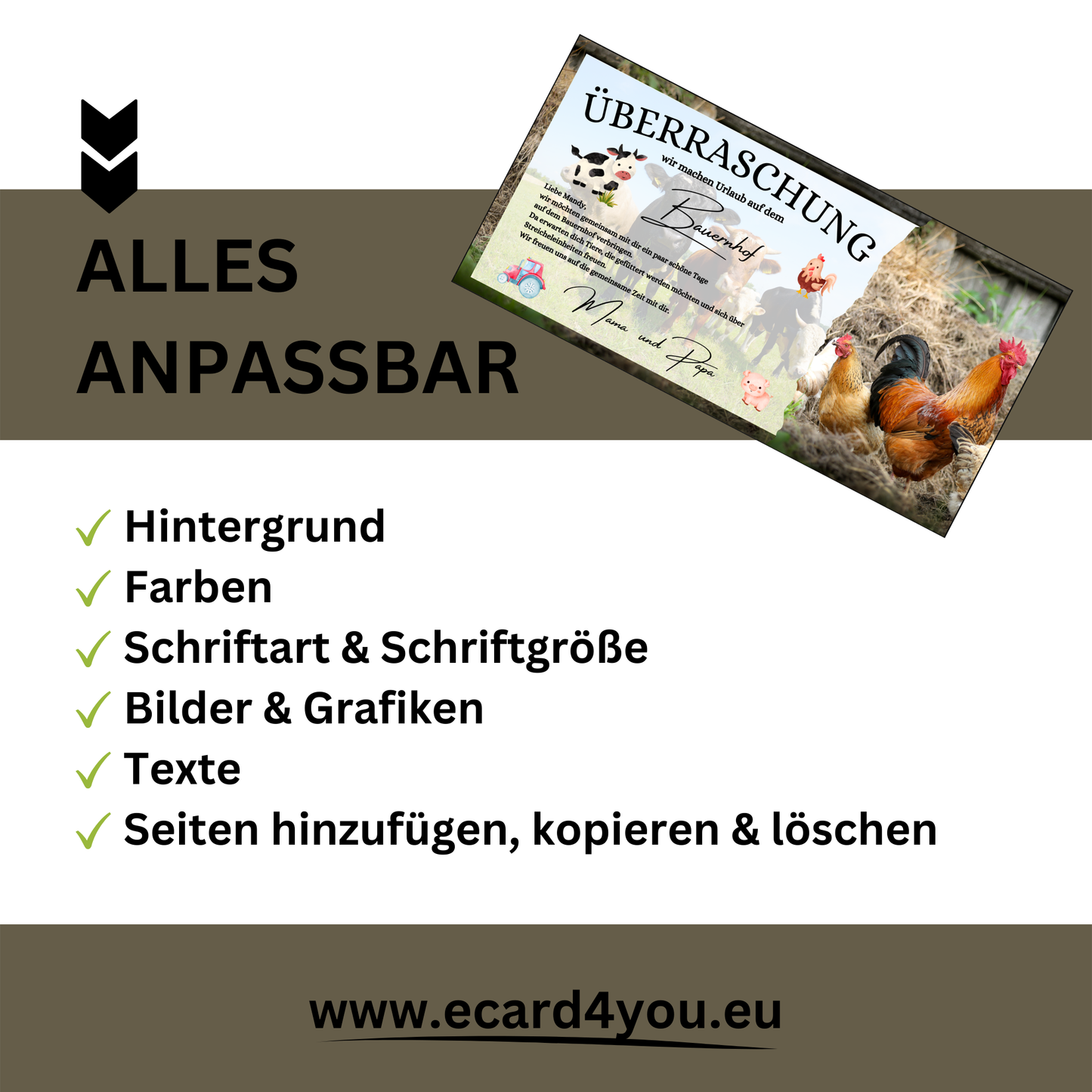 Gutschein - Urlaub Bauernhof