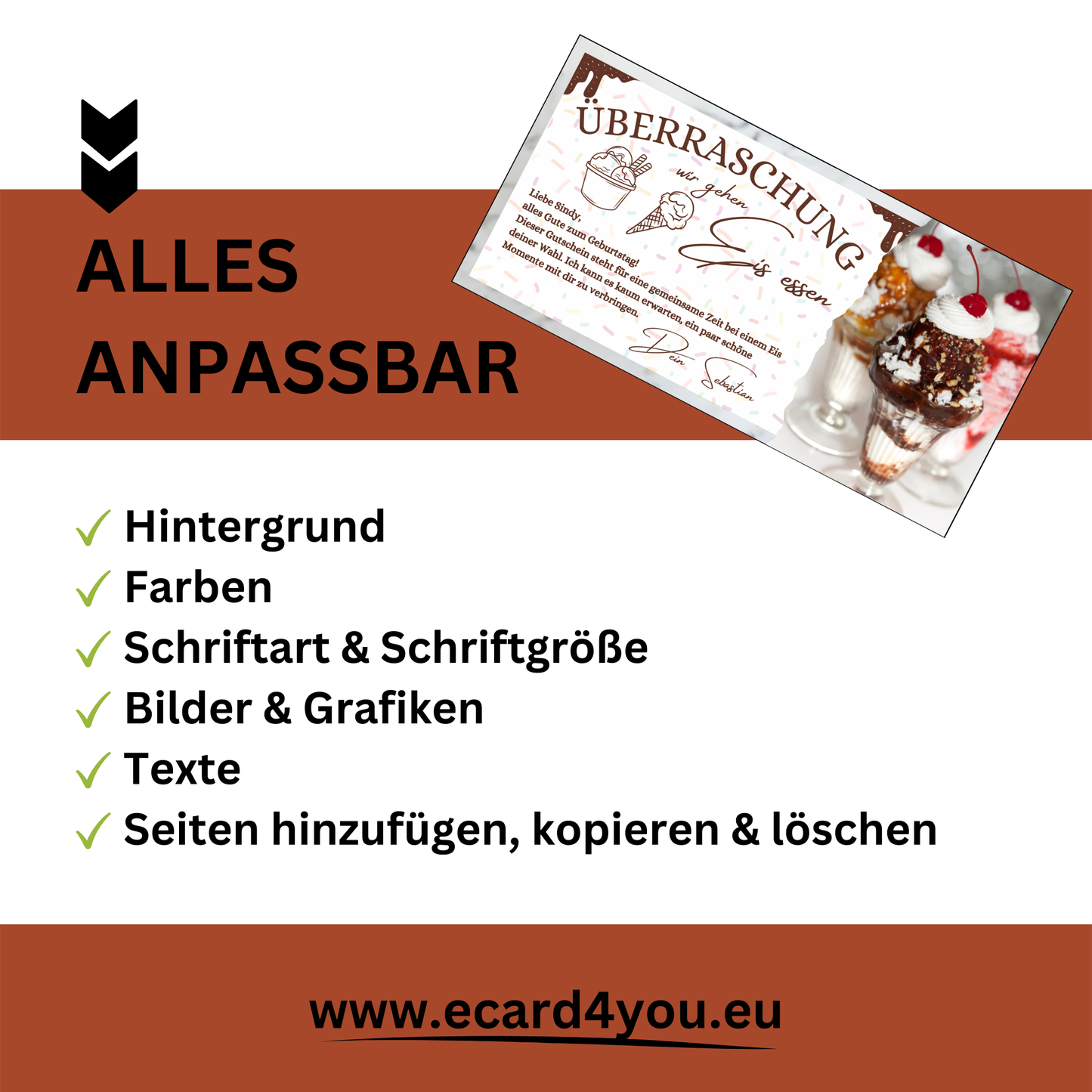 Gutschein - Eis Essen Geschenkgutschein