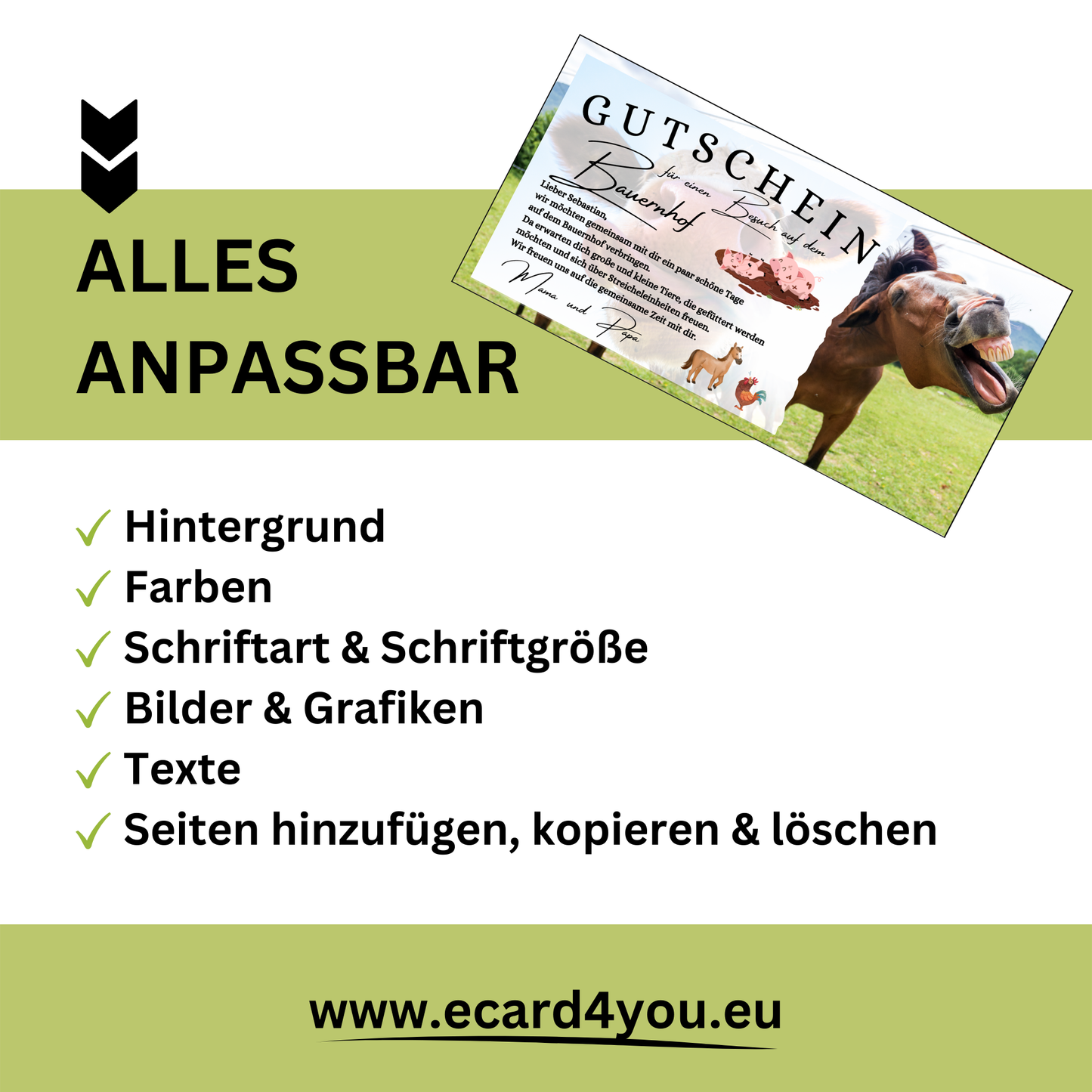 Gutschein - Urlaub Bauernhof