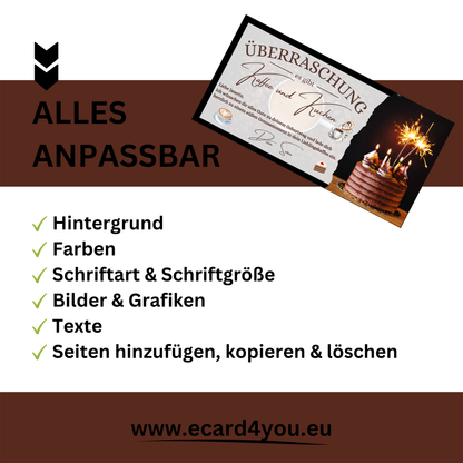 Gutschein - Kaffee und Kuchen Geschenkgutschein