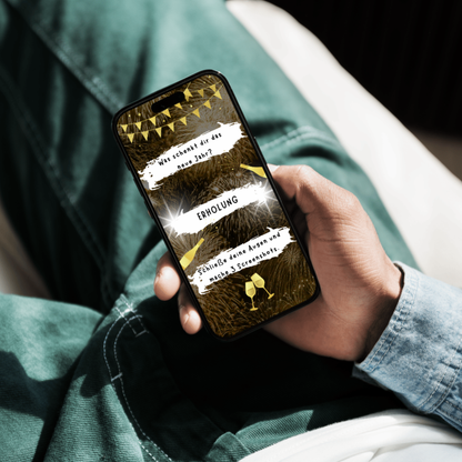 eCARD - Goldene WhatsApp Glückskarte 1 für das Neue Jahr - eCARD4you