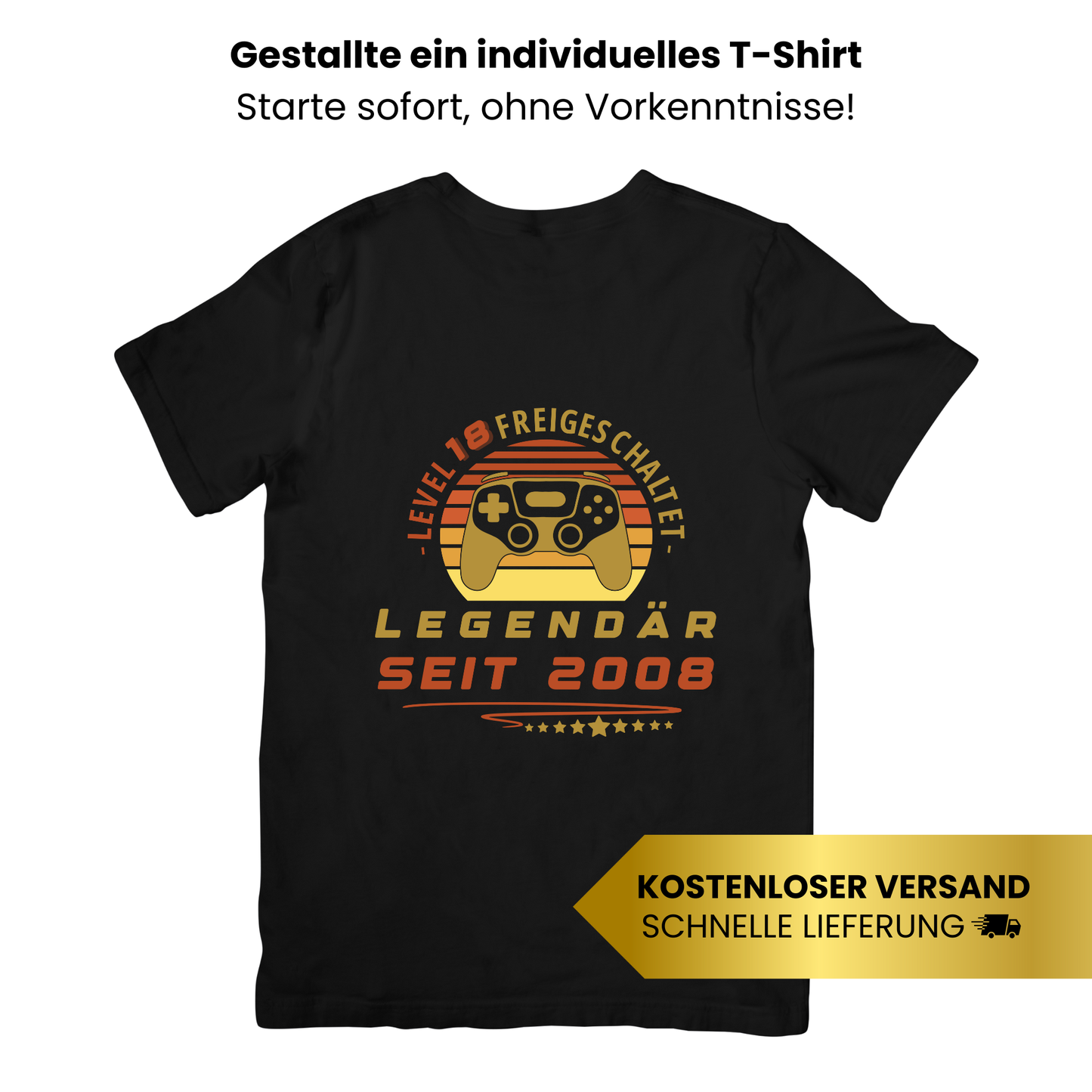 Party-T-Shirt zum 18. Geburtstag Legendär
