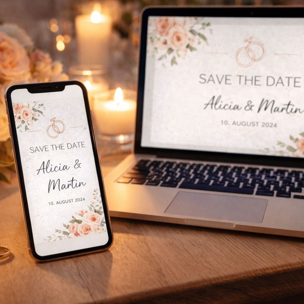 Digitale Hochzeitseinladung
