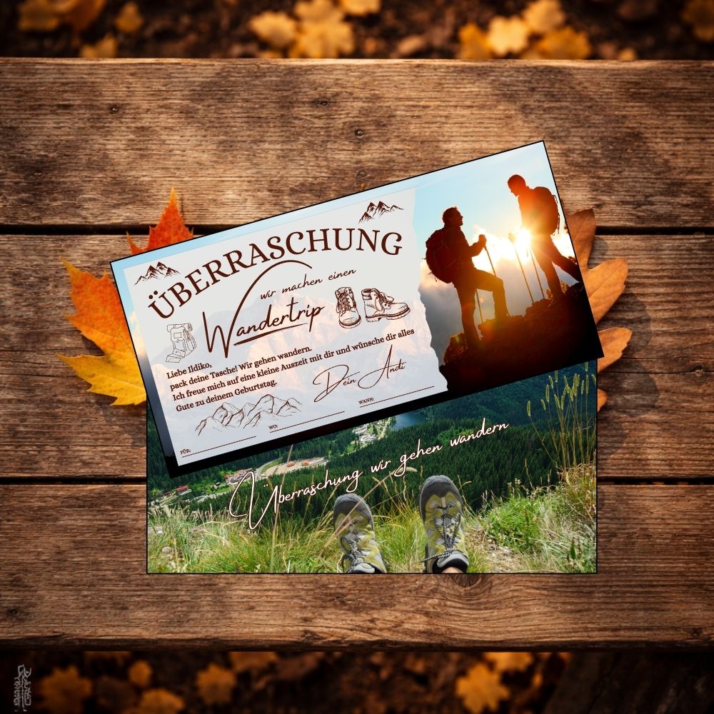 Verschiedene Herbstblätter auf Holztisch – Symbol für die verfügbaren Dateiformate PDF, JPG und PNG