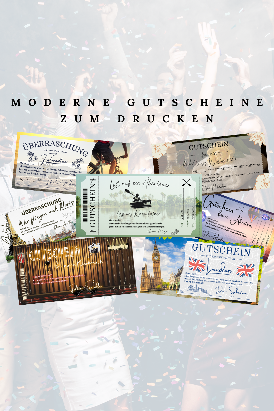 Lastminute-Gutscheine personalisieren und verschenken