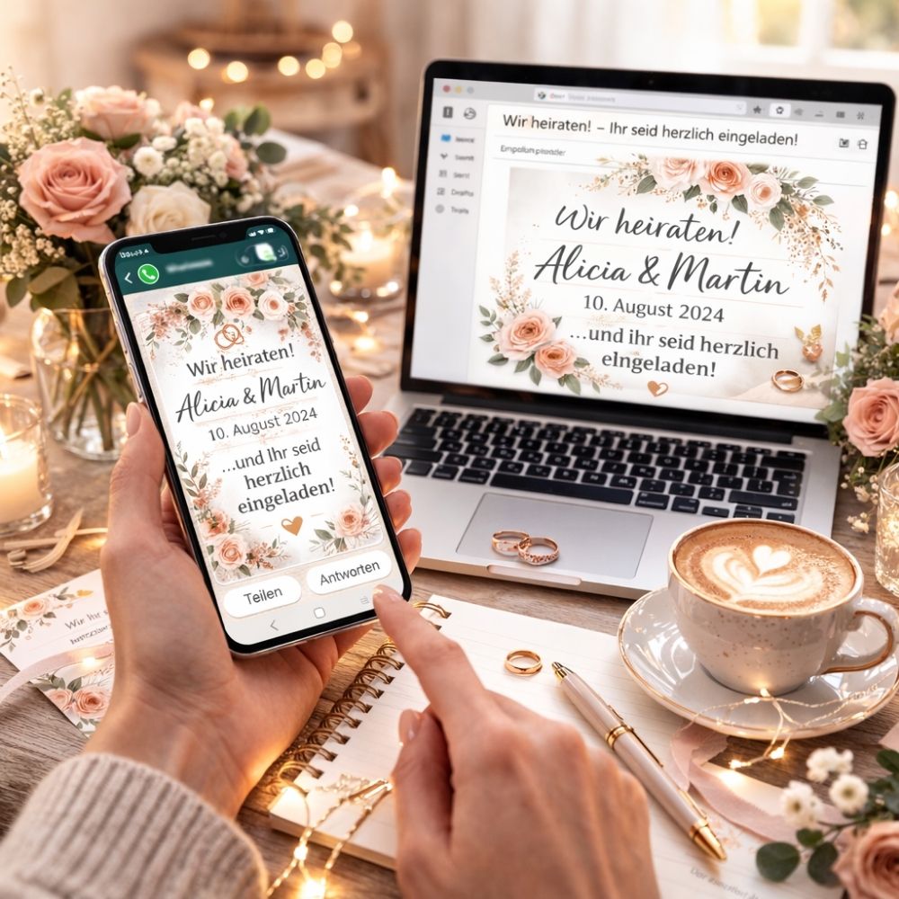 Online Hochzeitseinladung