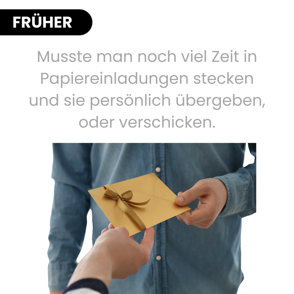 Früher: Papiereinladungen verschicken per Post