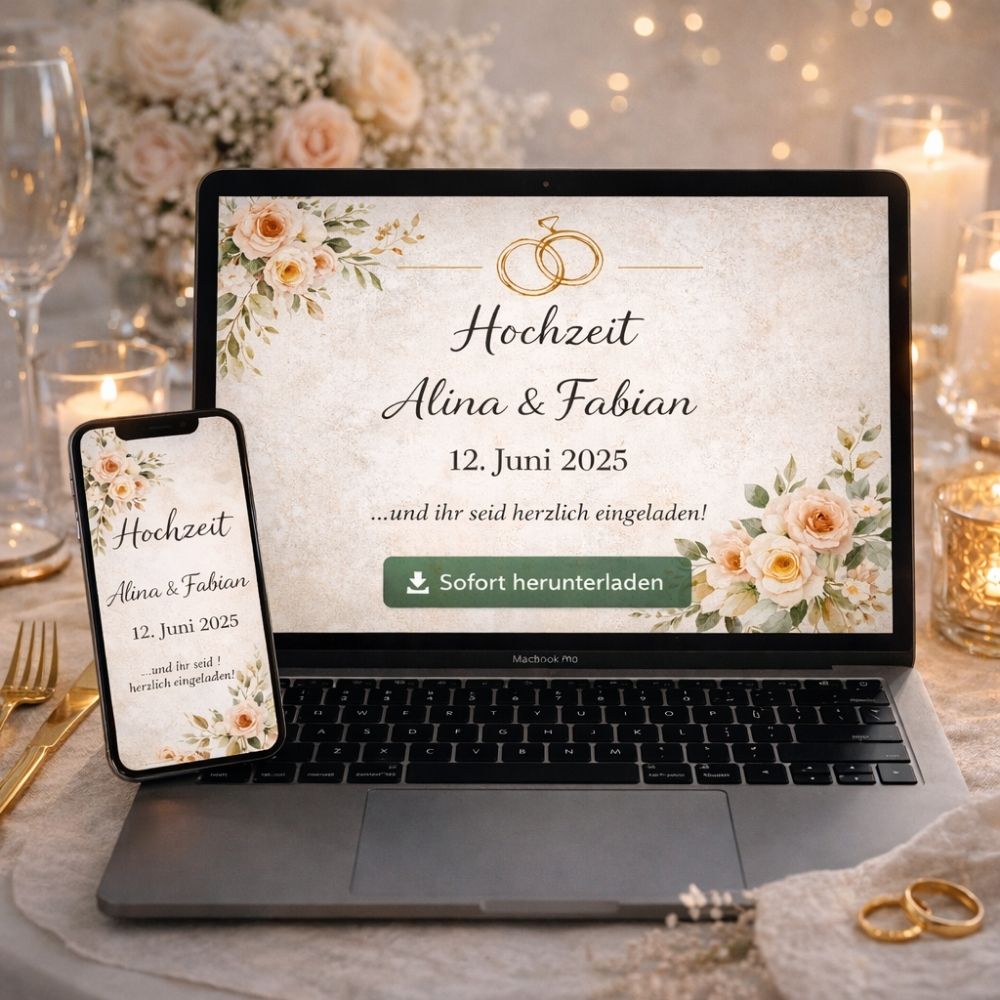 Save the Date Hochzeit digital