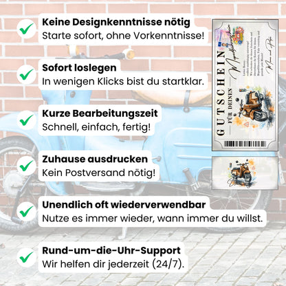 Digitaler Mopedführerschein Gutschein Schwalbe Edition selbst personalisieren