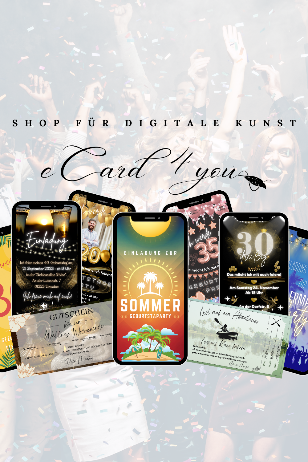 eCARD4you eCARDs – Übersicht digitaler Kartendesigns