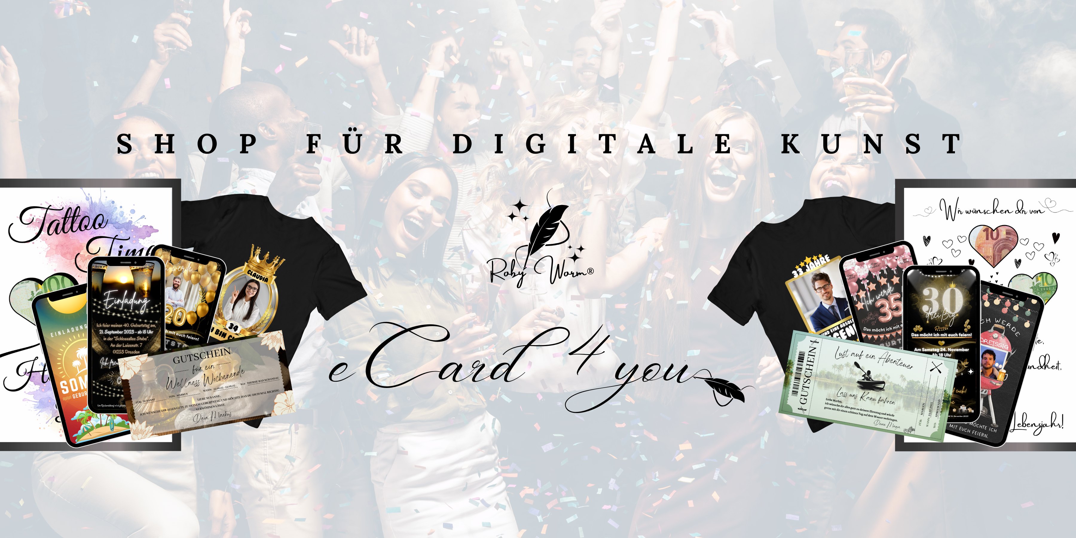 Animierte digitale eCARDs – Einladungen, Danksagungen und Glückwünsche