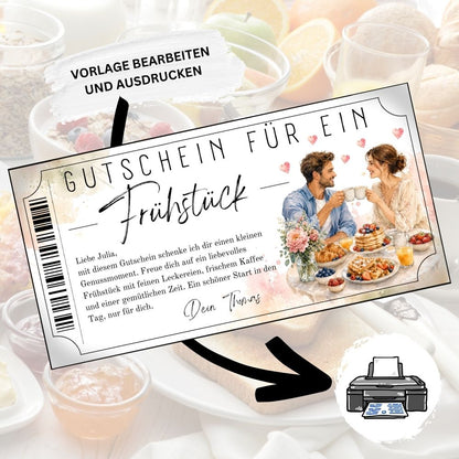 Frühstücksgutschein mit reichhaltigem Frühstücksbuffet
