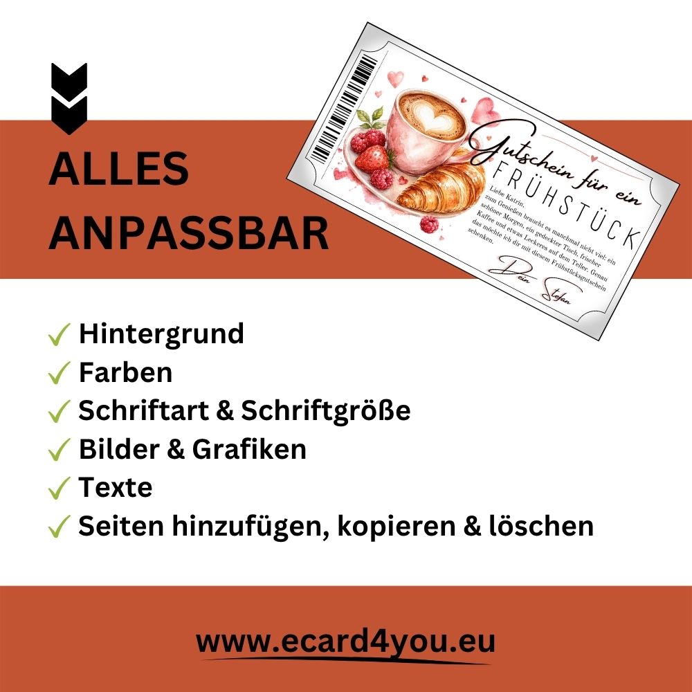 Frühstücksgutschein für pure Frühstücksfreude