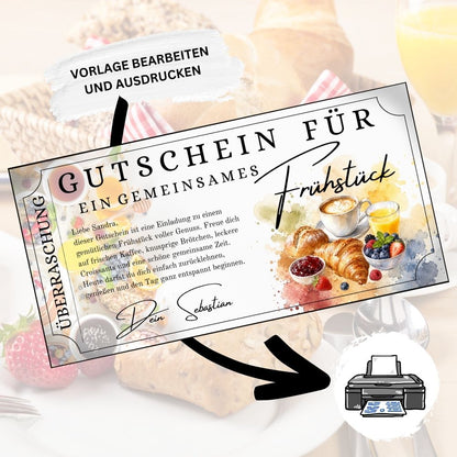 Digitaler Frühstücksgutschein zum Geburtstag verschenken