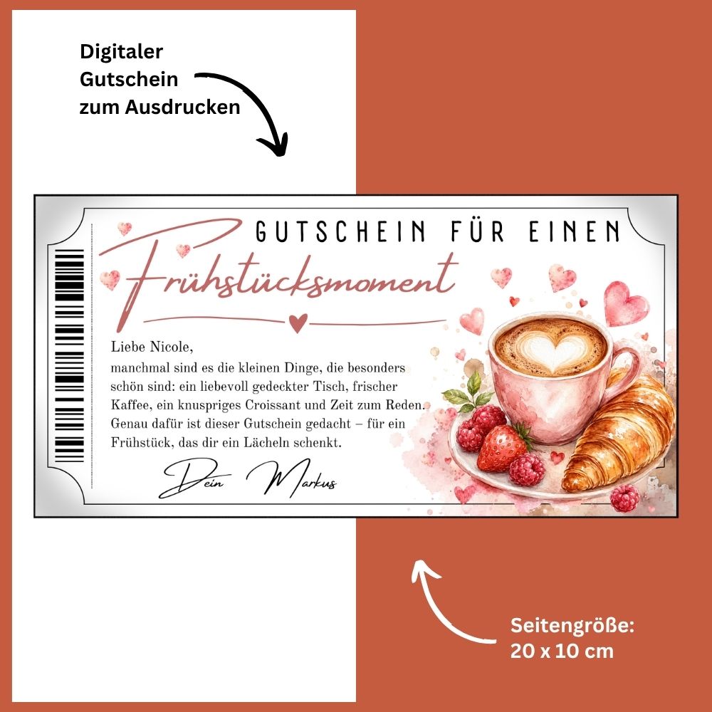 Frühstücksmoment Gutschein für die kleinen, besonderen Dinge