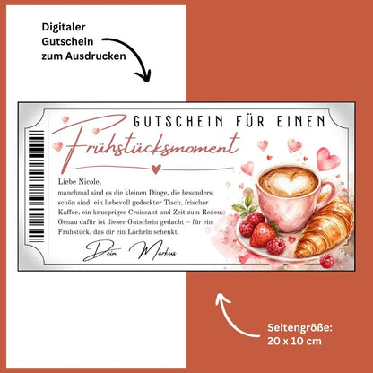 Frühstücksmoment Gutschein für die kleinen, besonderen Dinge
