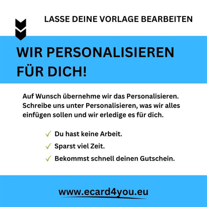 Frühstücksgutschein mit Nahaufnahme eines verliebten Paares