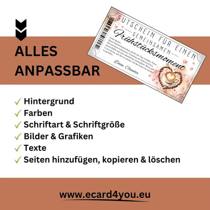 Frühstücksmoment Gutschein für einen Vormittag voller Genuss