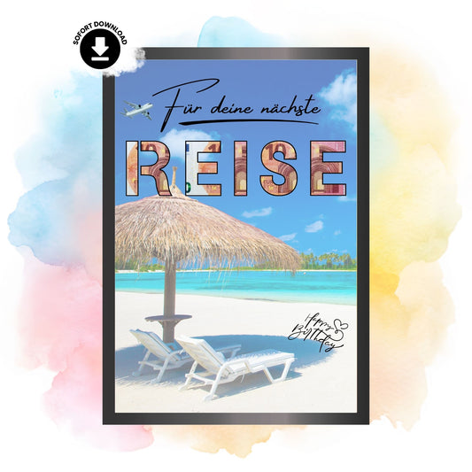 Geldgeschenk - Geschenkidee für die nächste Urlaubsreise - eCARD4you