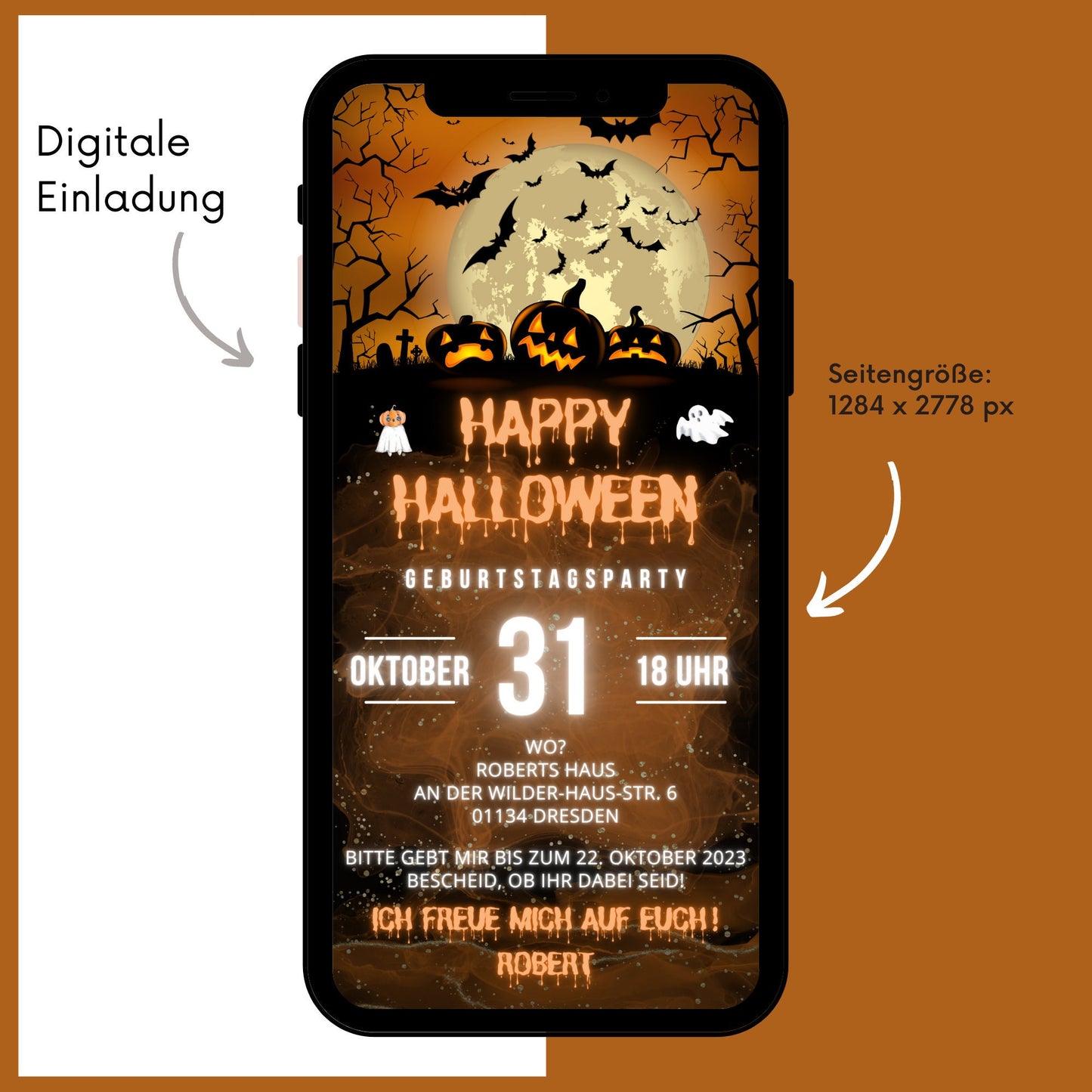 eCARD - Animierte Halloween Einladungskarte