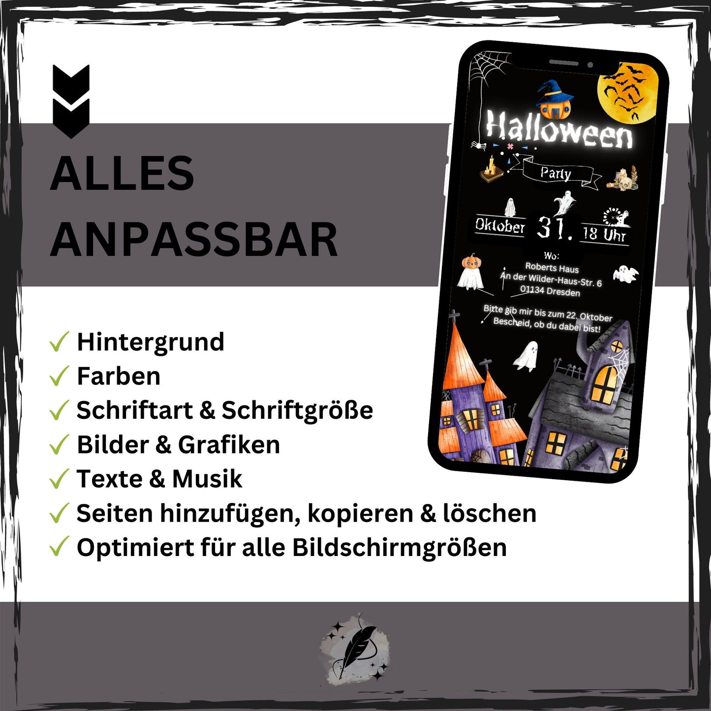 eCARD - Animierte Halloween Einladungskarte