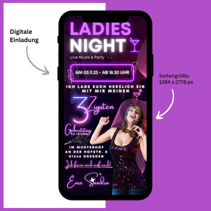 eCARD - Ladies Night Party Einladung Geburtstag