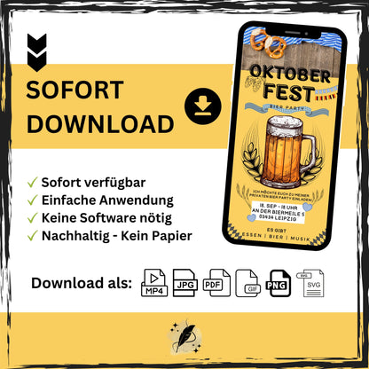 eCARD - Bier Party Wiesn Oktoberfest Einladung