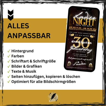 eCARD - Ladies Night Party Einladung Geburtstag