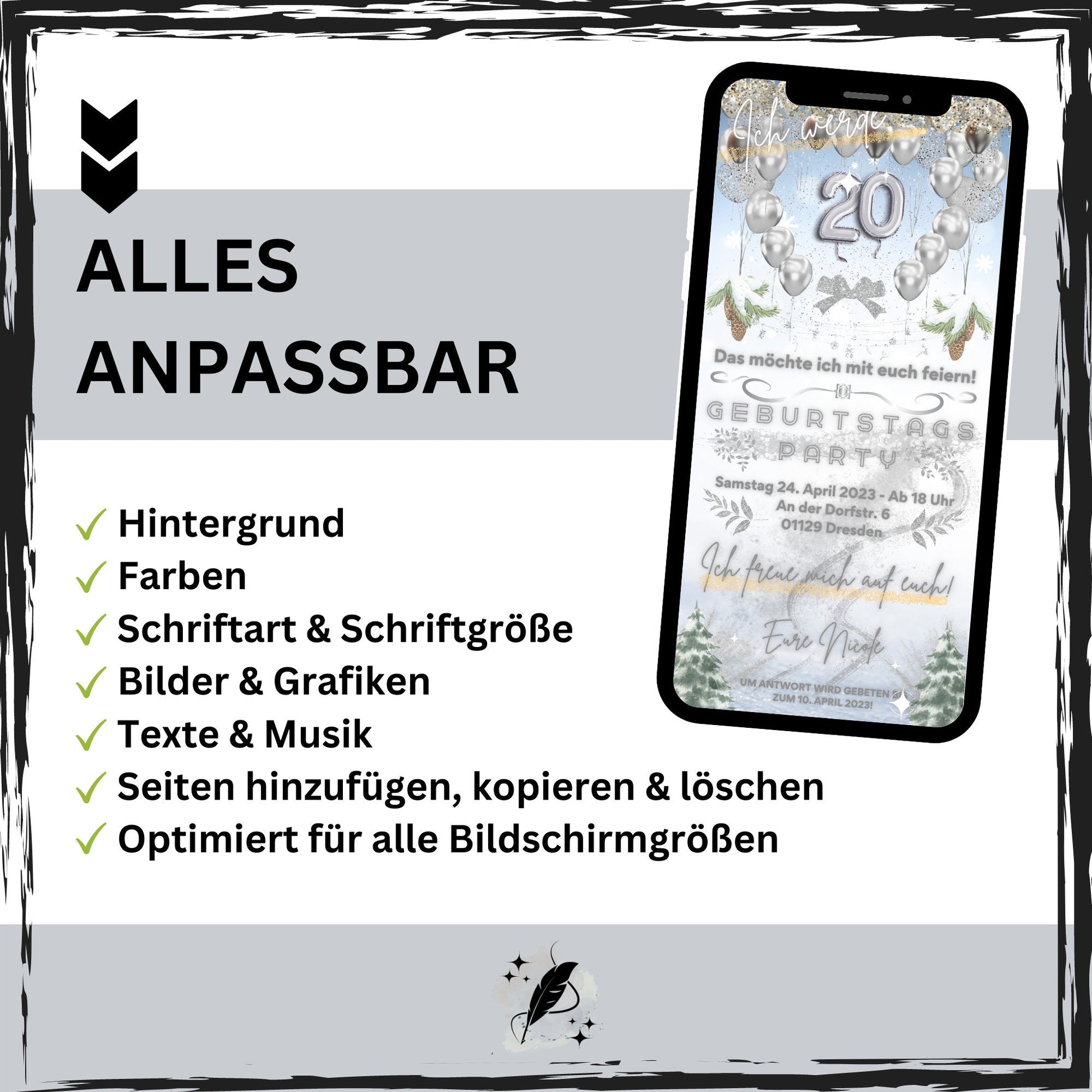 eCARD - Winter Geburtstagsparty Einladungskarte - eCARD4you
