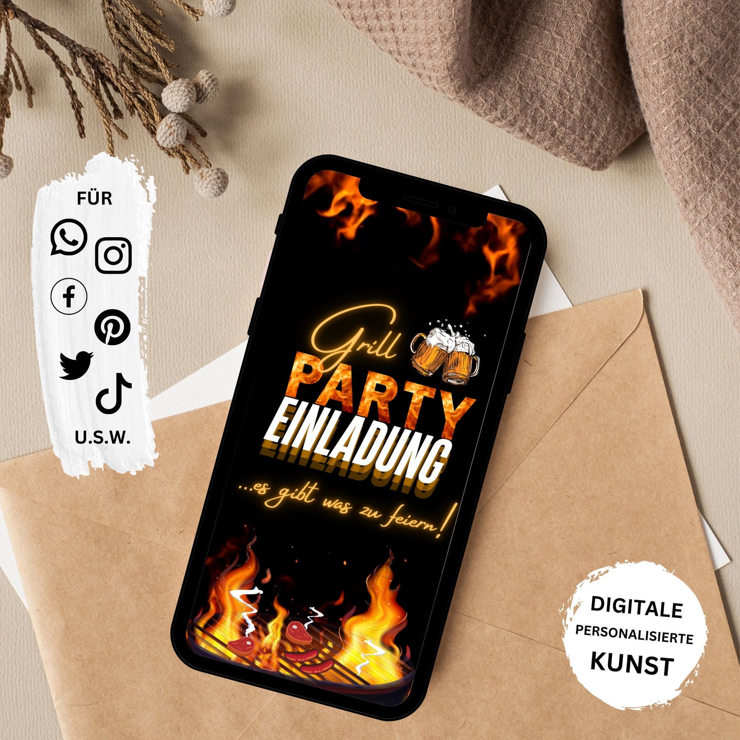 eCARD - Einladung Gartenparty Grillparty Geburtstag