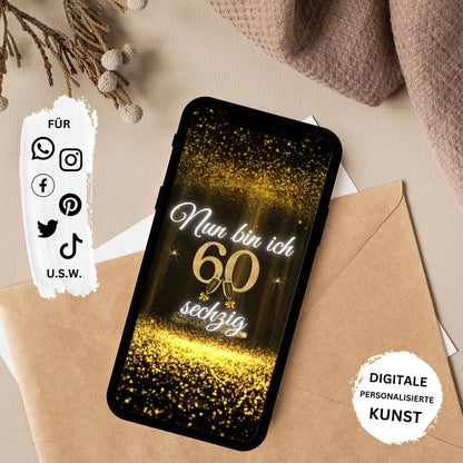 eCARD - Danksagung Geburtstag Karte Gold