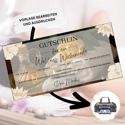 Gutschein - Wellness Spa Wochenende Geschenkgutschein